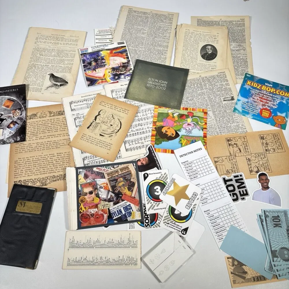 Junk Journal Supplies Vintage Ephemera Lot 4.5+ lb Paper Scrapbook Collage Craft